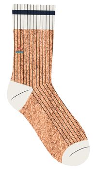 Organic Mid-weight Rib Socks - Apricot - Image 6