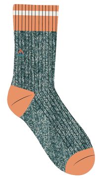 Organic Mid-weight Rib Socks - Deep Ocean - Image 6