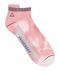 Organic Trainer Socks - Tie Dye Shell Pink - Image 5