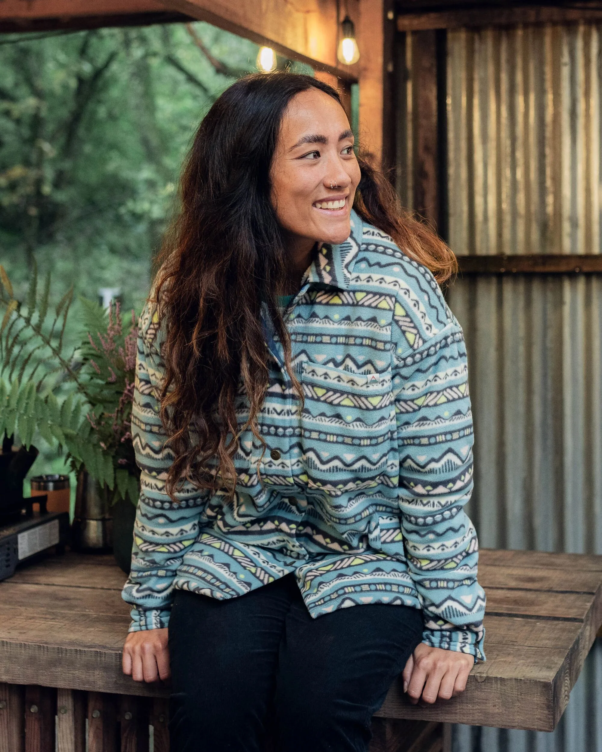 Orion Sherpa-Lined Polar Fleece Shirt - Mountain Geo Arctic - Image 5