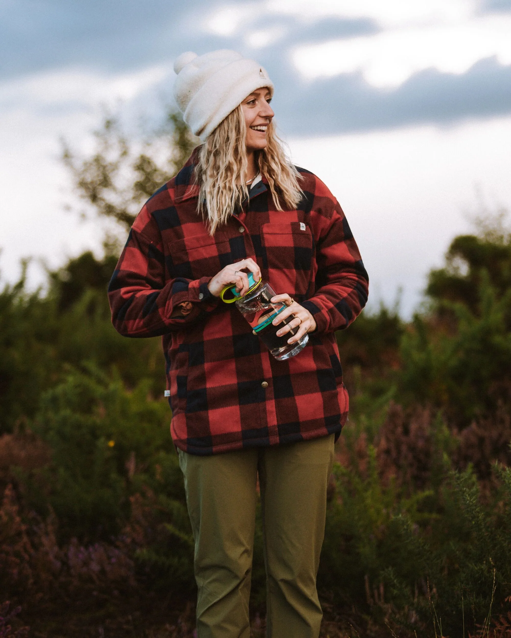 Orion Sherpa-Lined Polar Fleece Shirt - Red Ochre Buffalo - Image 4