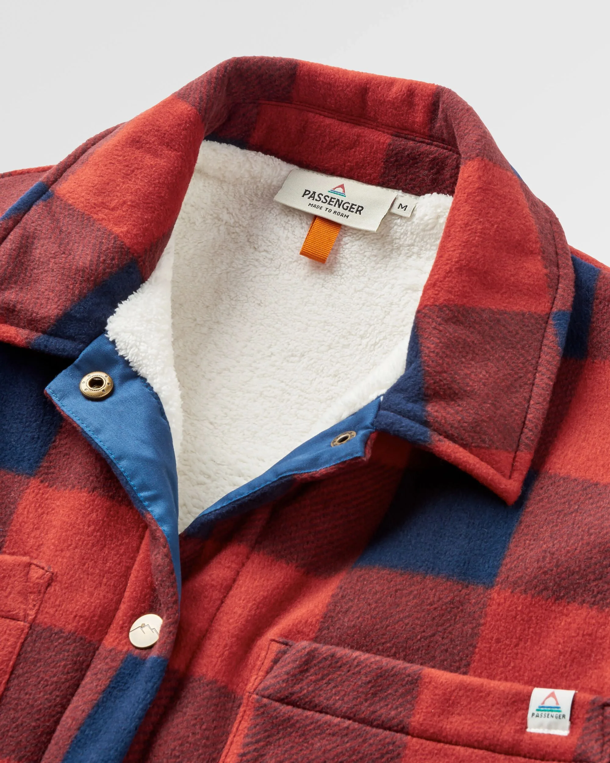 Orion Sherpa-Lined Polar Fleece Shirt - Red Ochre Buffalo - Image 5