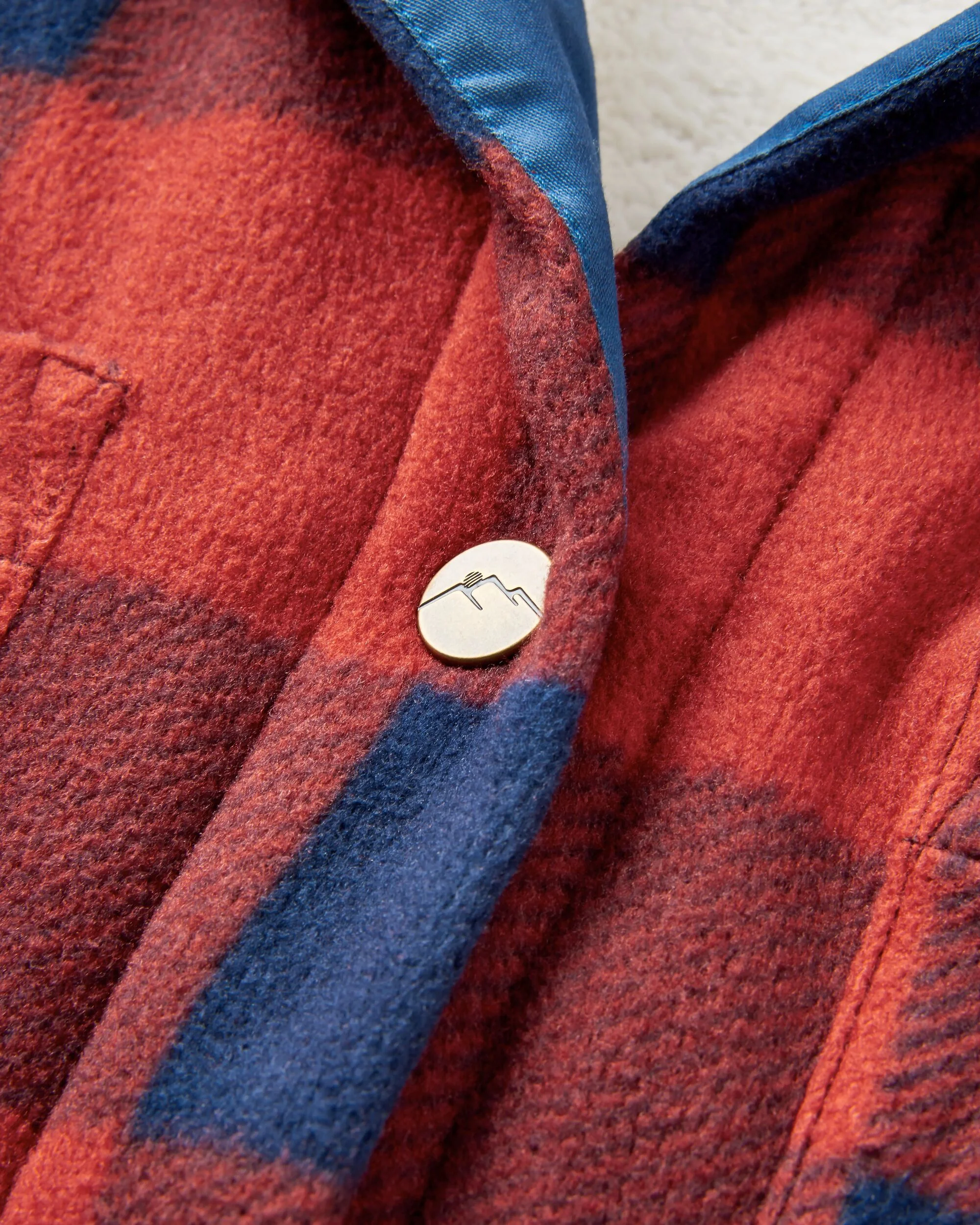 Orion Sherpa-Lined Polar Fleece Shirt - Red Ochre Buffalo - Image 6