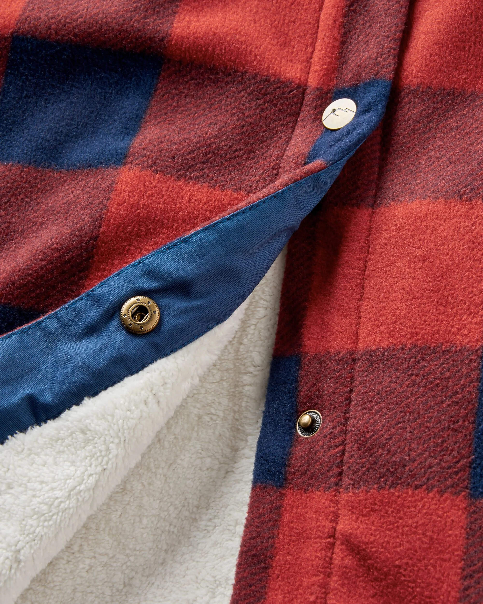 Orion Sherpa-Lined Polar Fleece Shirt - Red Ochre Buffalo - Image 8