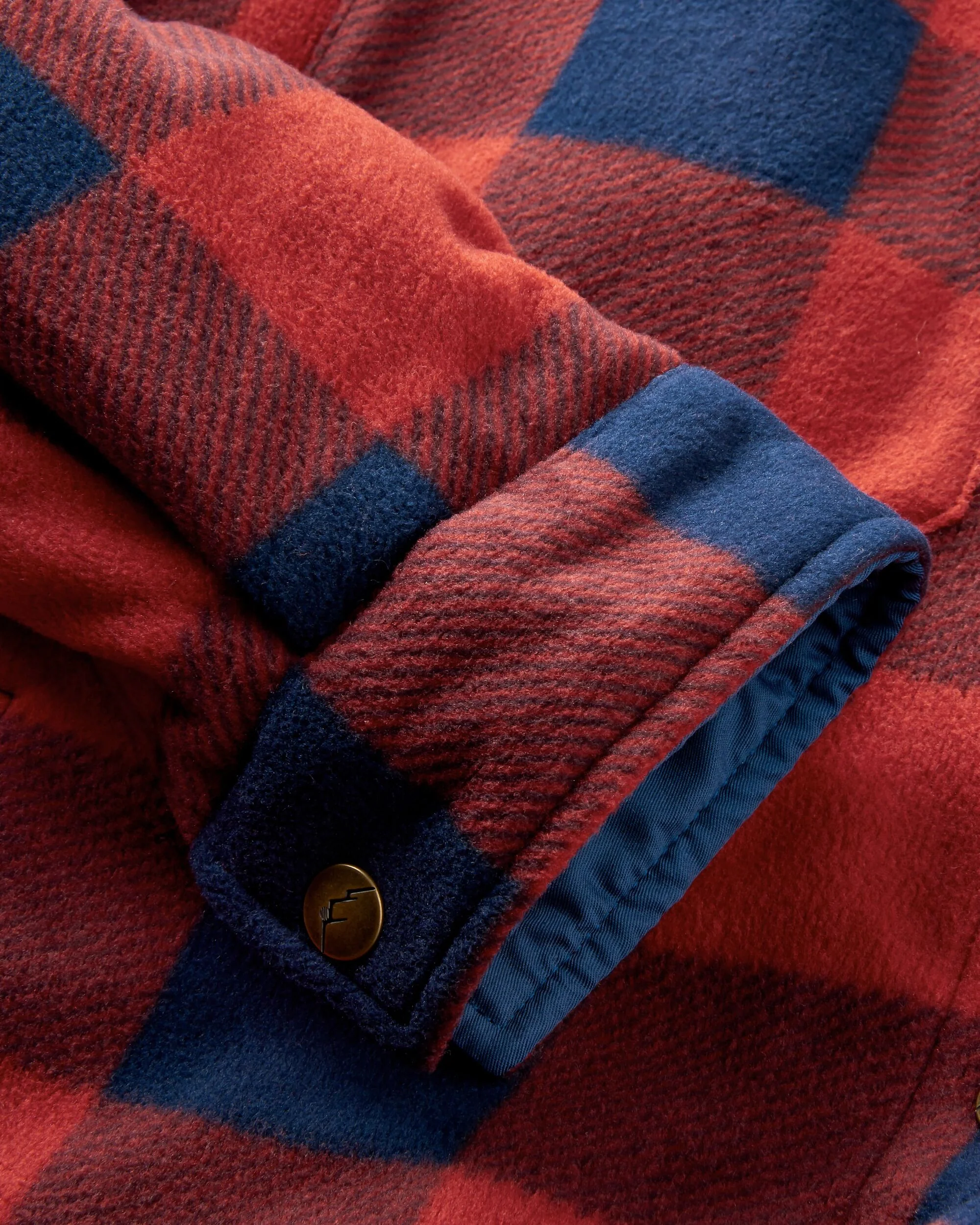 Orion Sherpa-Lined Polar Fleece Shirt - Red Ochre Buffalo - Image 9