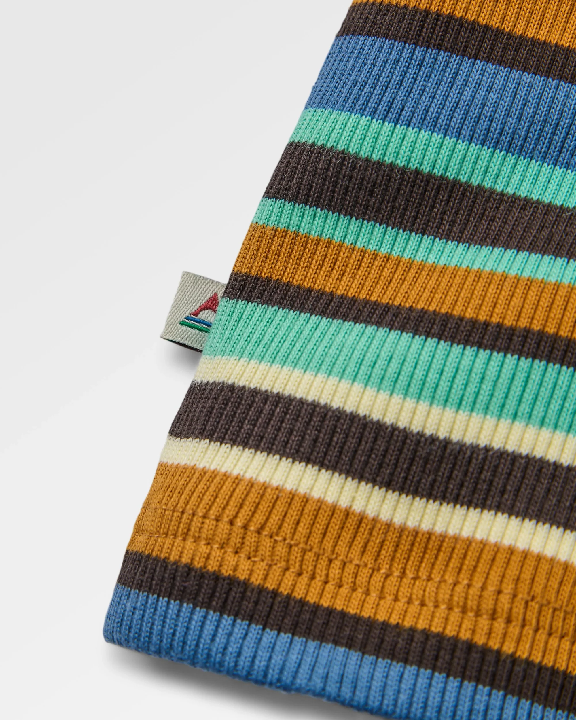 Out There Ribbed Cropped T-Shirt - Espresso Multi Stripe - Image 9