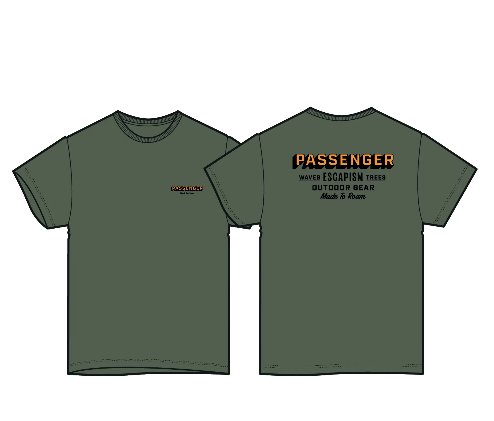 Outdoor Gear Organic Cotton T-Shirt - Wild Green - Image 8