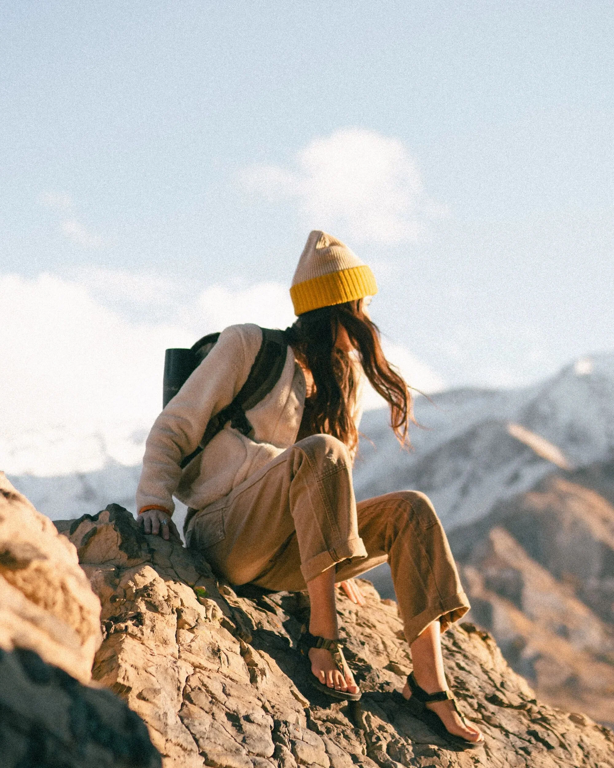 Outlook Beanie - Mustard Yellow/Steel Grey - Image 2