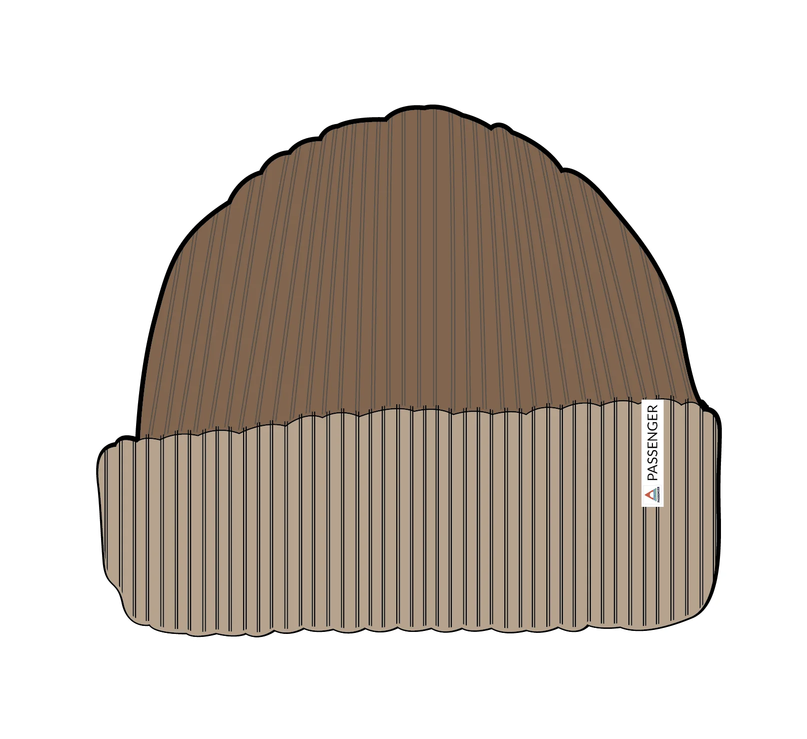 Outlook Reversible Beanie - Toffee/Stone - Image 8
