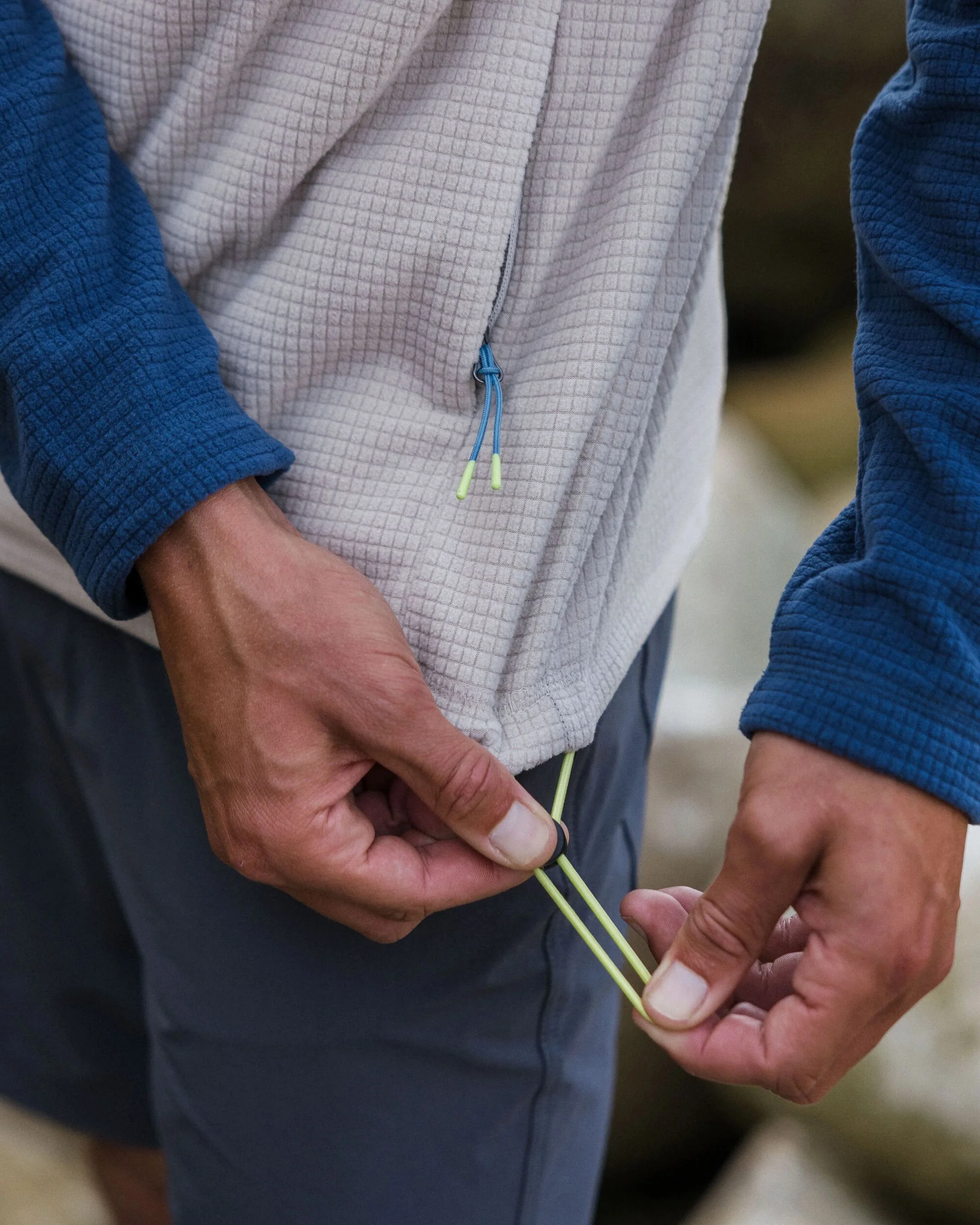 Overlook Grid Polar Fleece - Dark Denim/Pebble Grey - Image 12