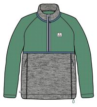 Overlook Grid Polar Fleece - Green Spruce/Grey Marl - Image 11