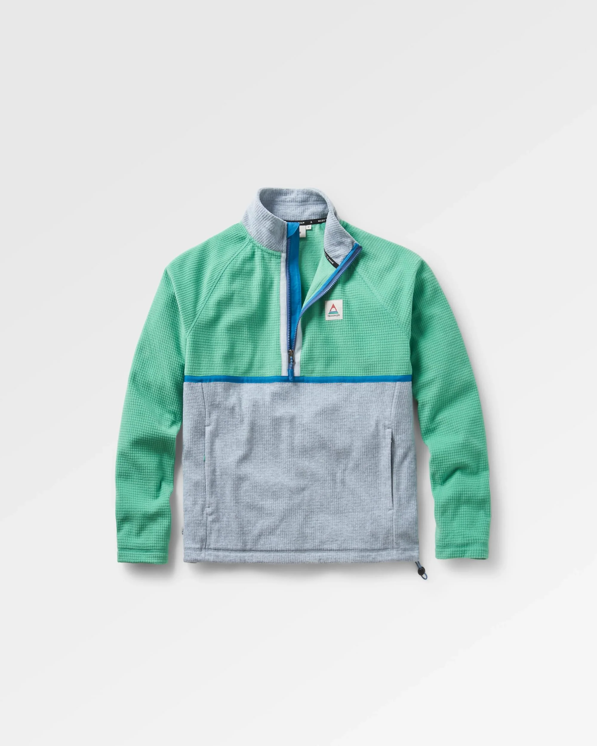 Overlook Grid Polar Fleece - Green Spruce/Grey Marl - Image 2