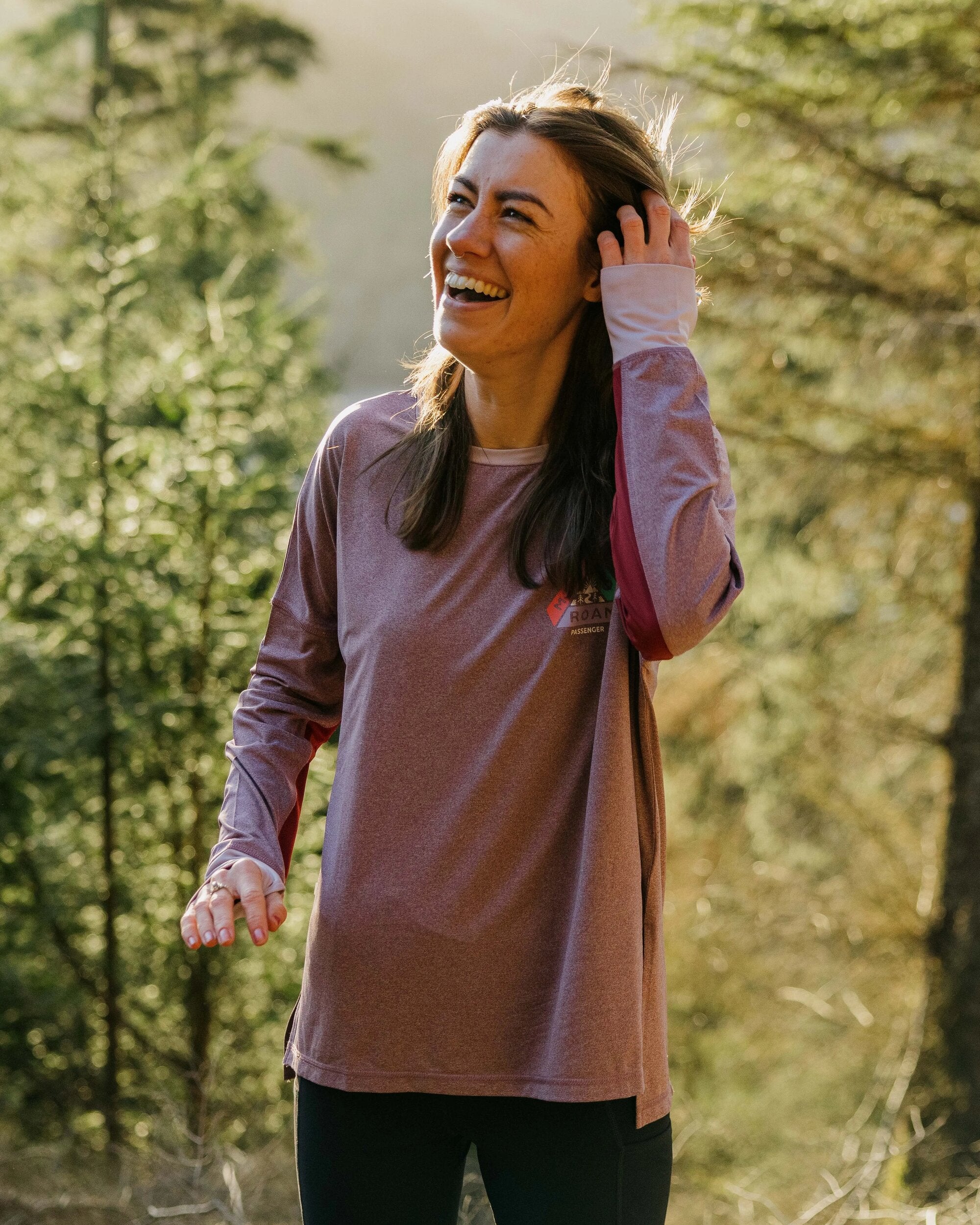 Pacifica Active LS Top - Berry Marl - Image 5