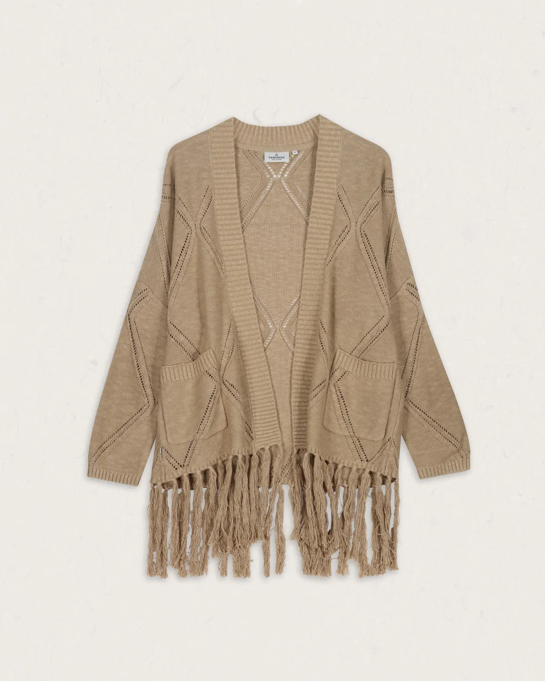 Palm Organic Cotton Cardigan - Biscuit - Image 5