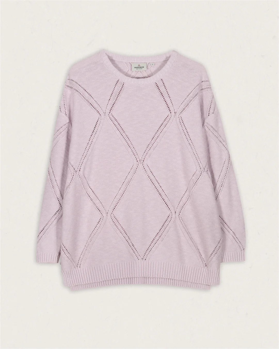Palm Organic Oversized Knitted Jumper - Orchid Hush - Image 5