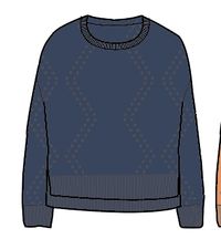 Palm Organic Oversized Knitted Jumper - Dark Denim - Image 7