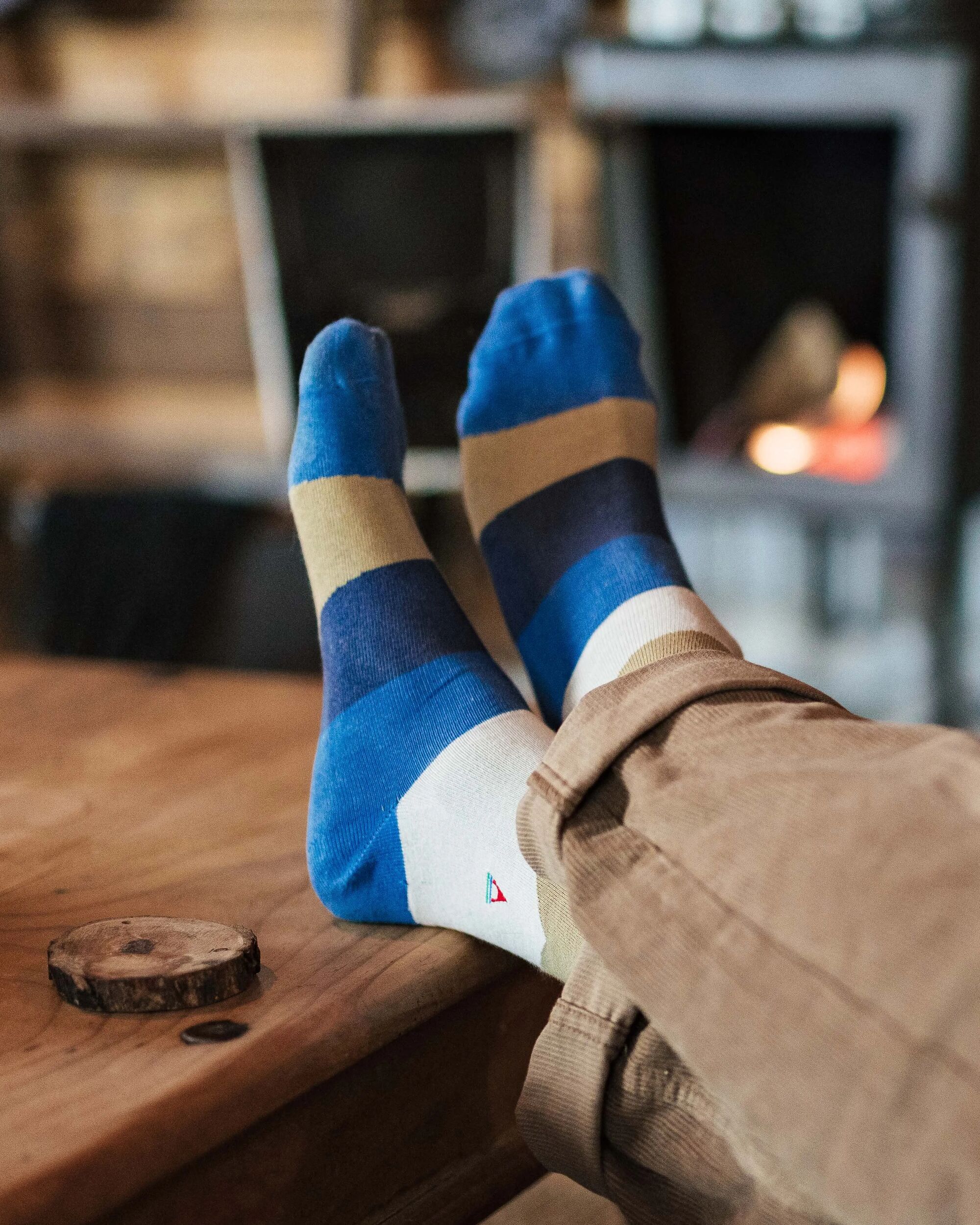 Panorama Organic Midweight Crew Socks - Scenic Toffee - Image 2