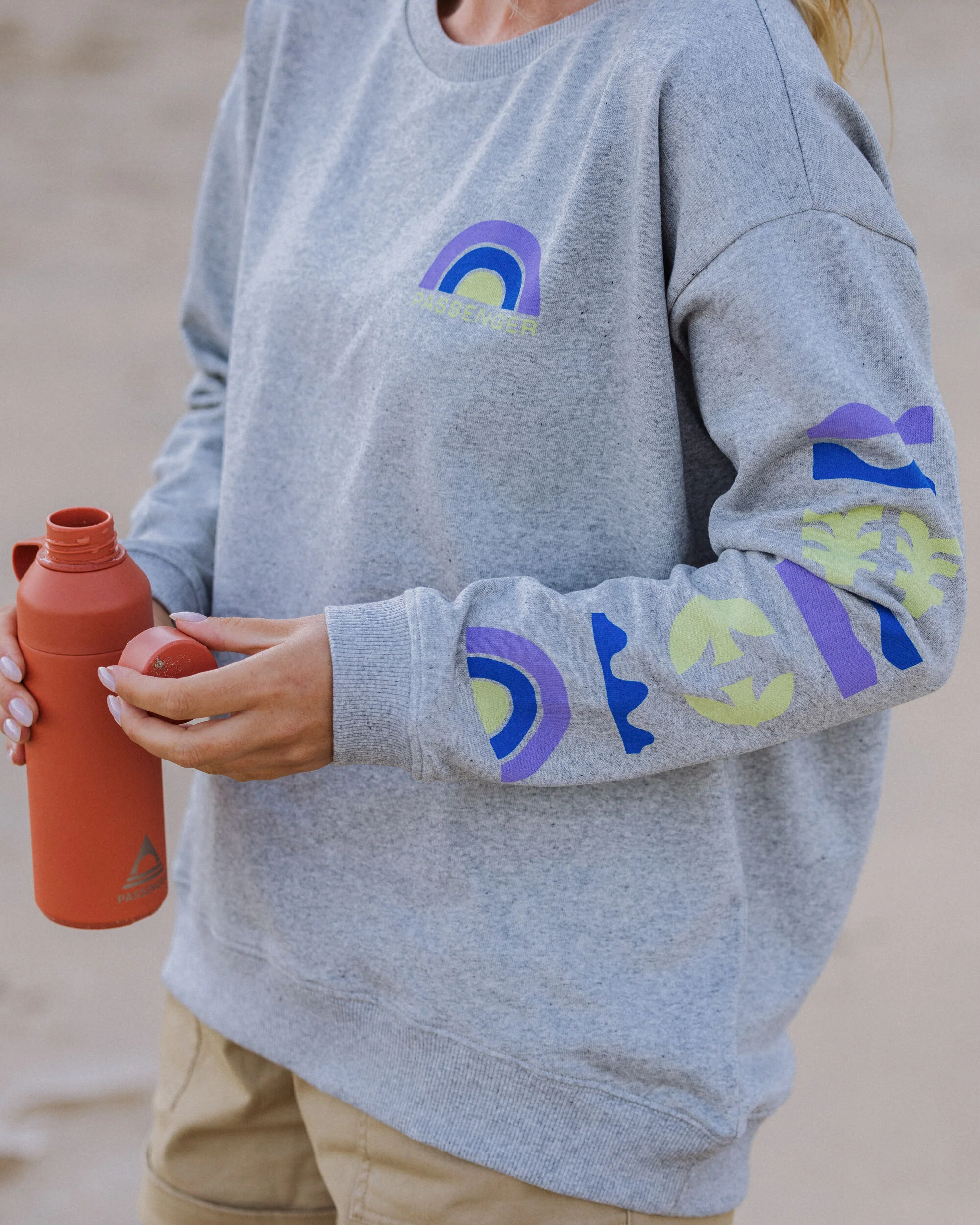 Papercut Sweatshirt - Grey Marl - Image 3