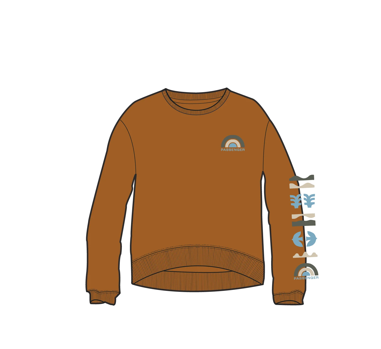 Papercut Sweatshirt - Retro Orange - Image 7