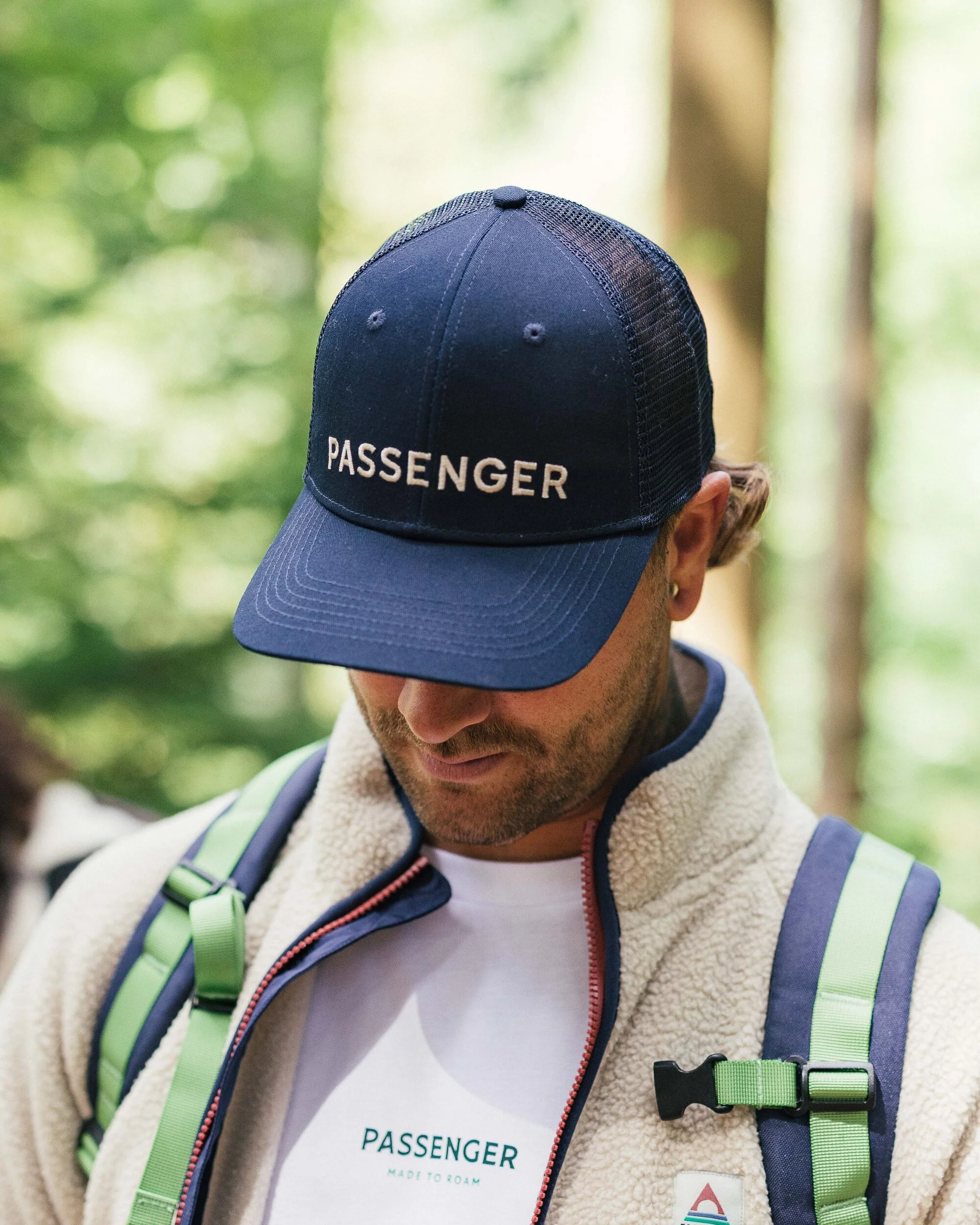 Passenger Organic Cotton Trucker Cap - Rich Navy - Image 2