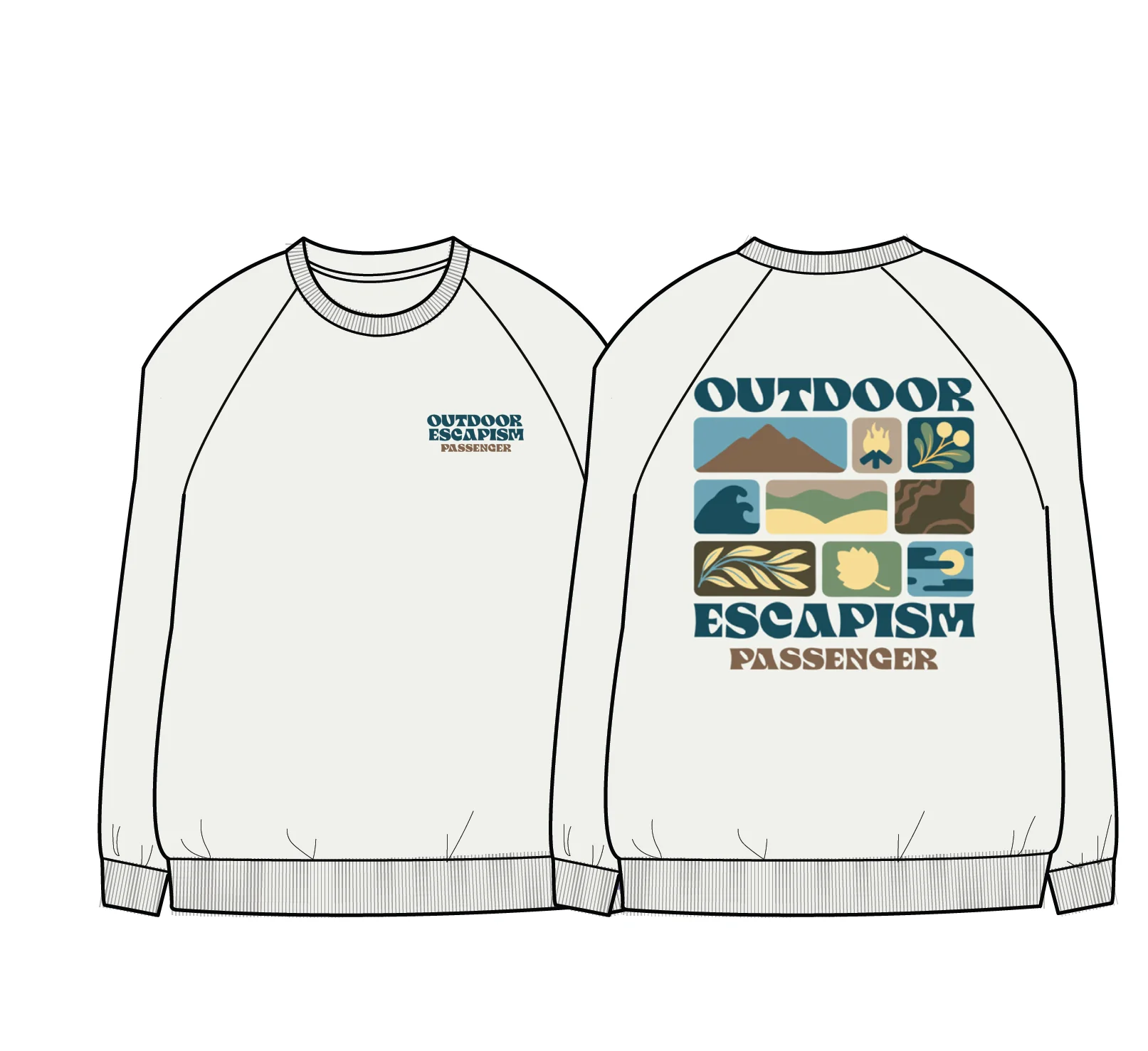 Patch Sweatshirt - Milky Marl - Image 7