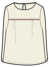 Petal Organic Cotton LS Top - Vintage White - Image 7