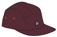 Pine Polar Fleece 5 Panel Cap - Wine - Image 6