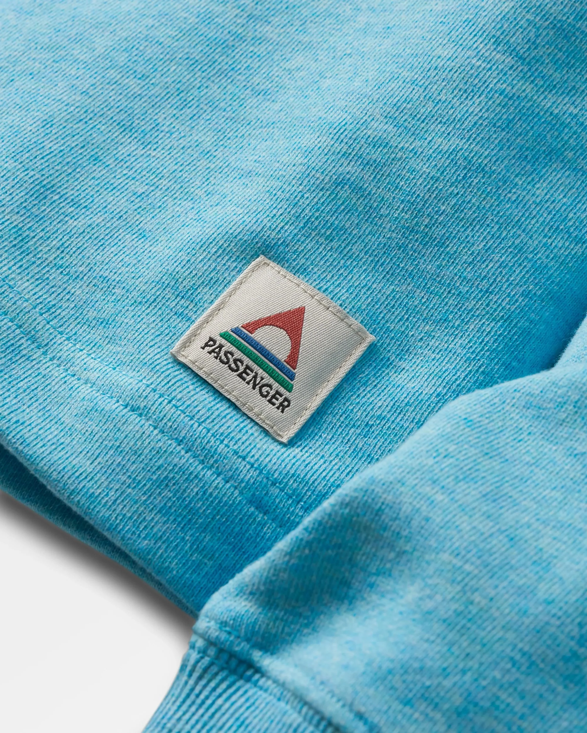 Poinsettia Organic Cotton Sweatshirt - Soft Blue Pool Marl - Image 2