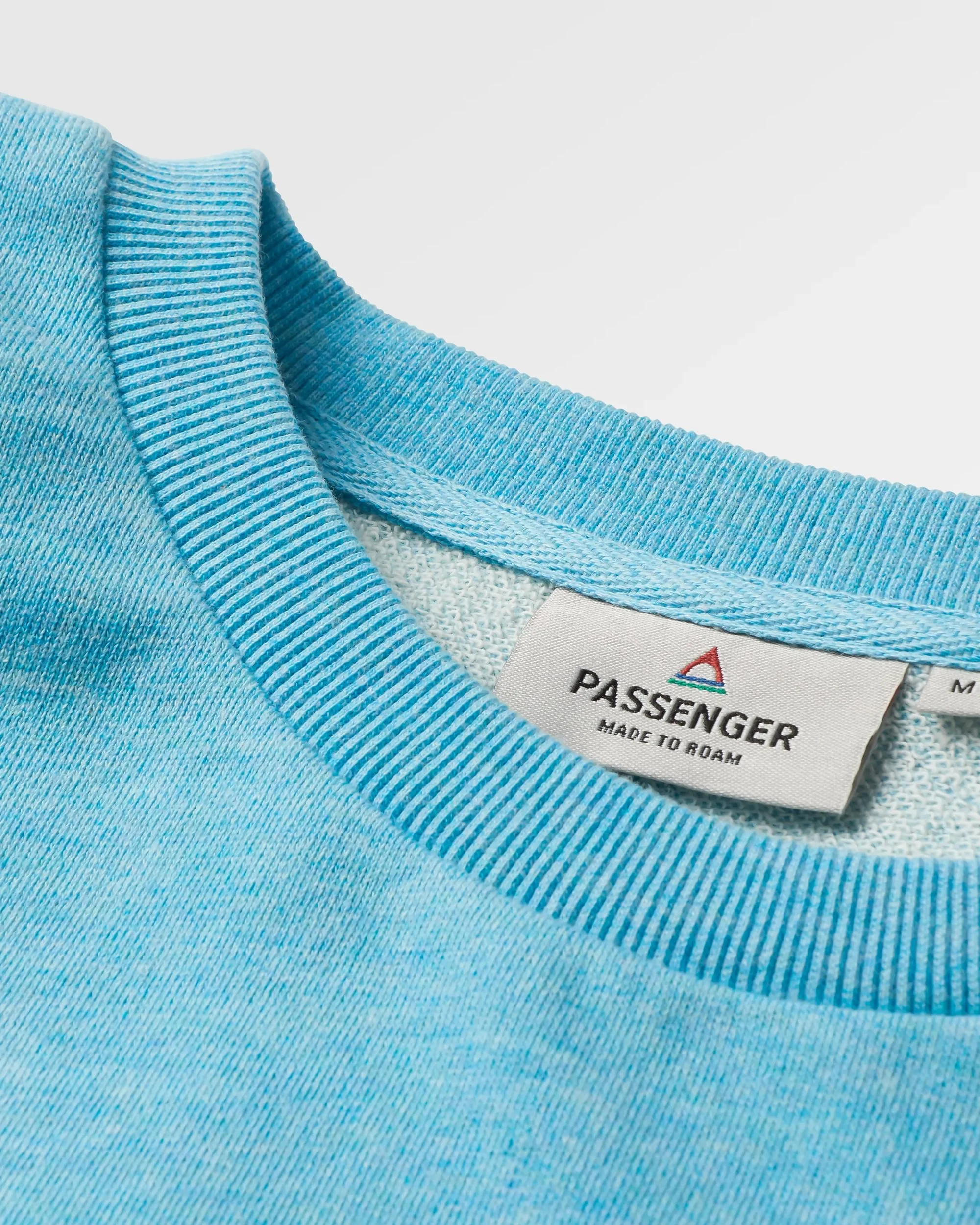 Poinsettia Organic Cotton Sweatshirt - Soft Blue Pool Marl - Image 3