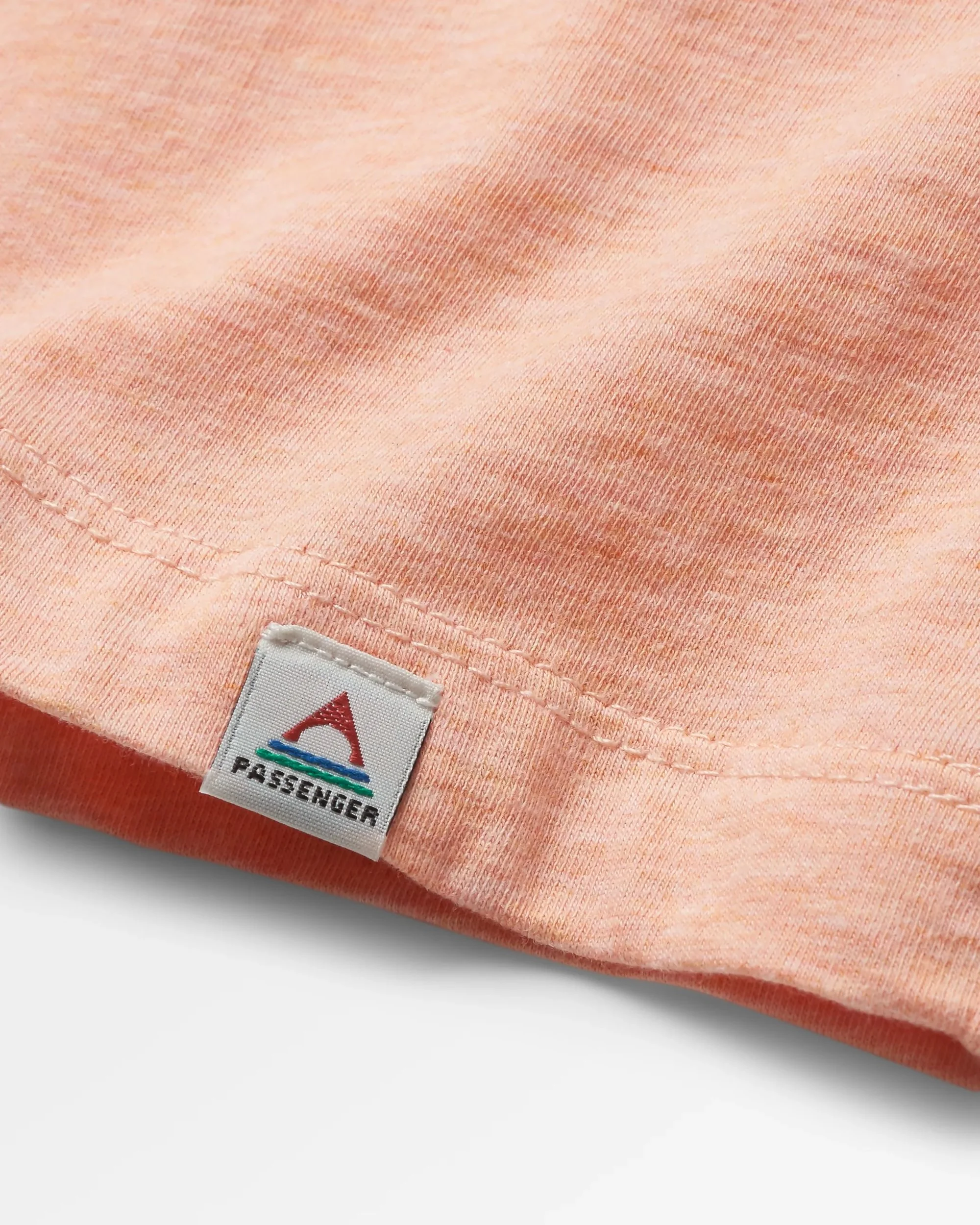 Poinsettia Organic Cotton T-Shirt - Soft Apricot Marl - Image 3
