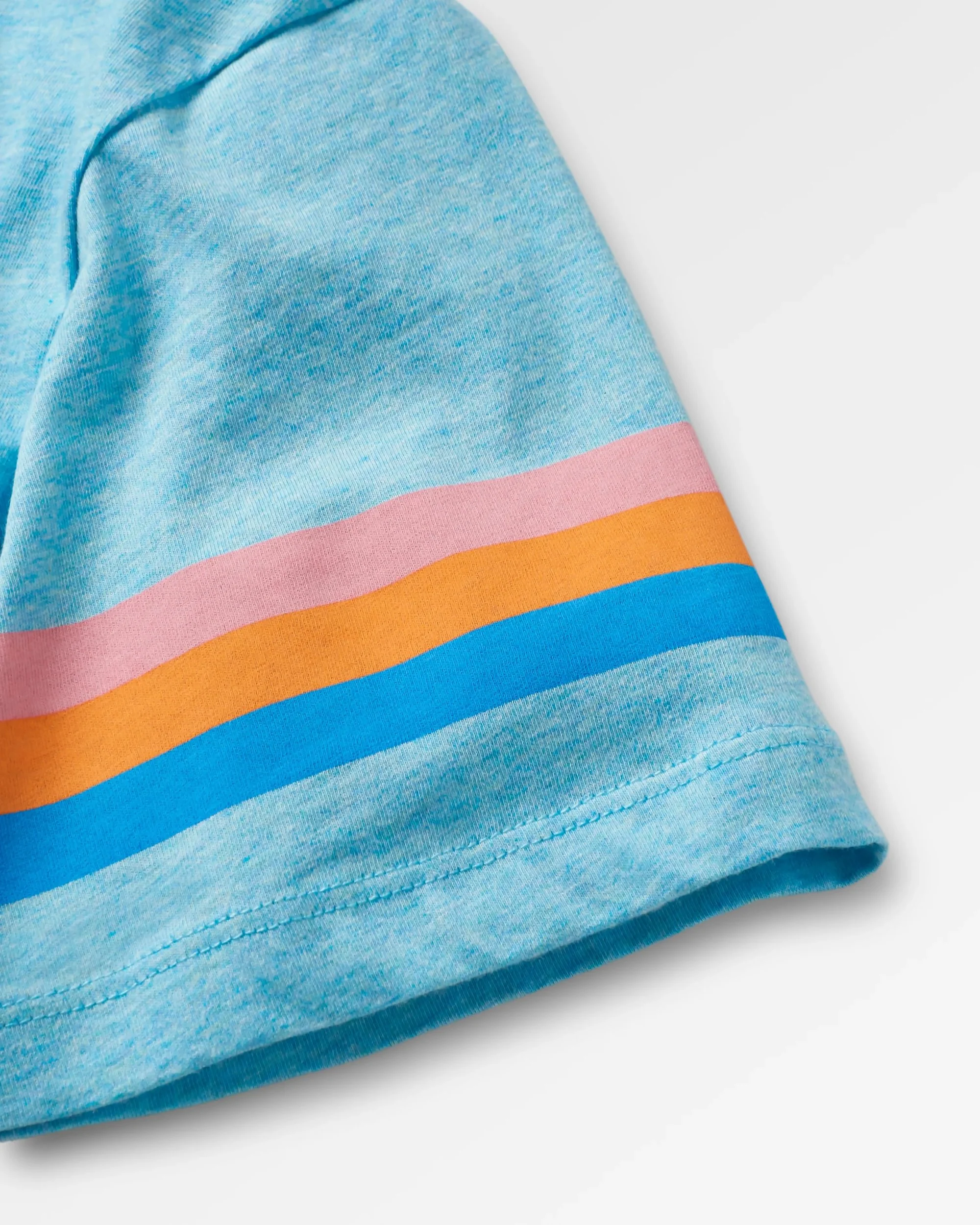 Poinsettia Organic Cotton T-Shirt - Soft Blue Pool Marl - Image 2