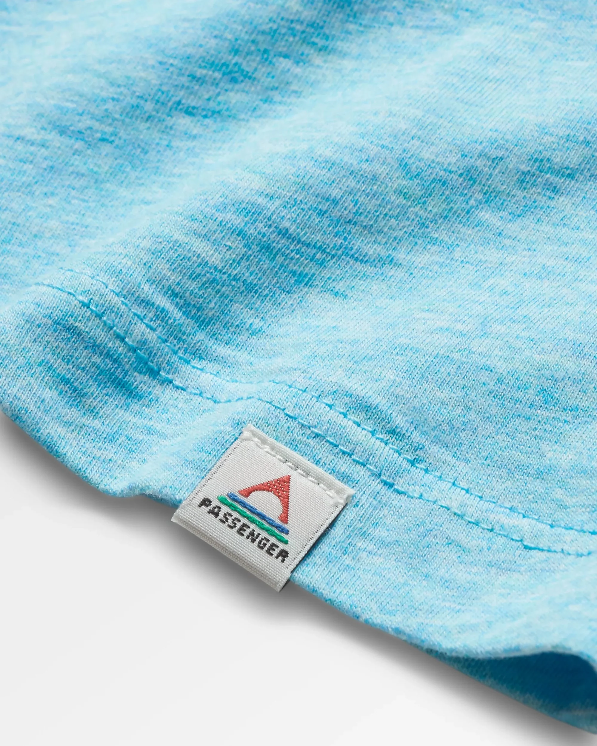 Poinsettia Organic Cotton T-Shirt - Soft Blue Pool Marl - Image 3