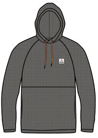 Point Grid Polar Fleece Hoodie - Charcoal - Image 11