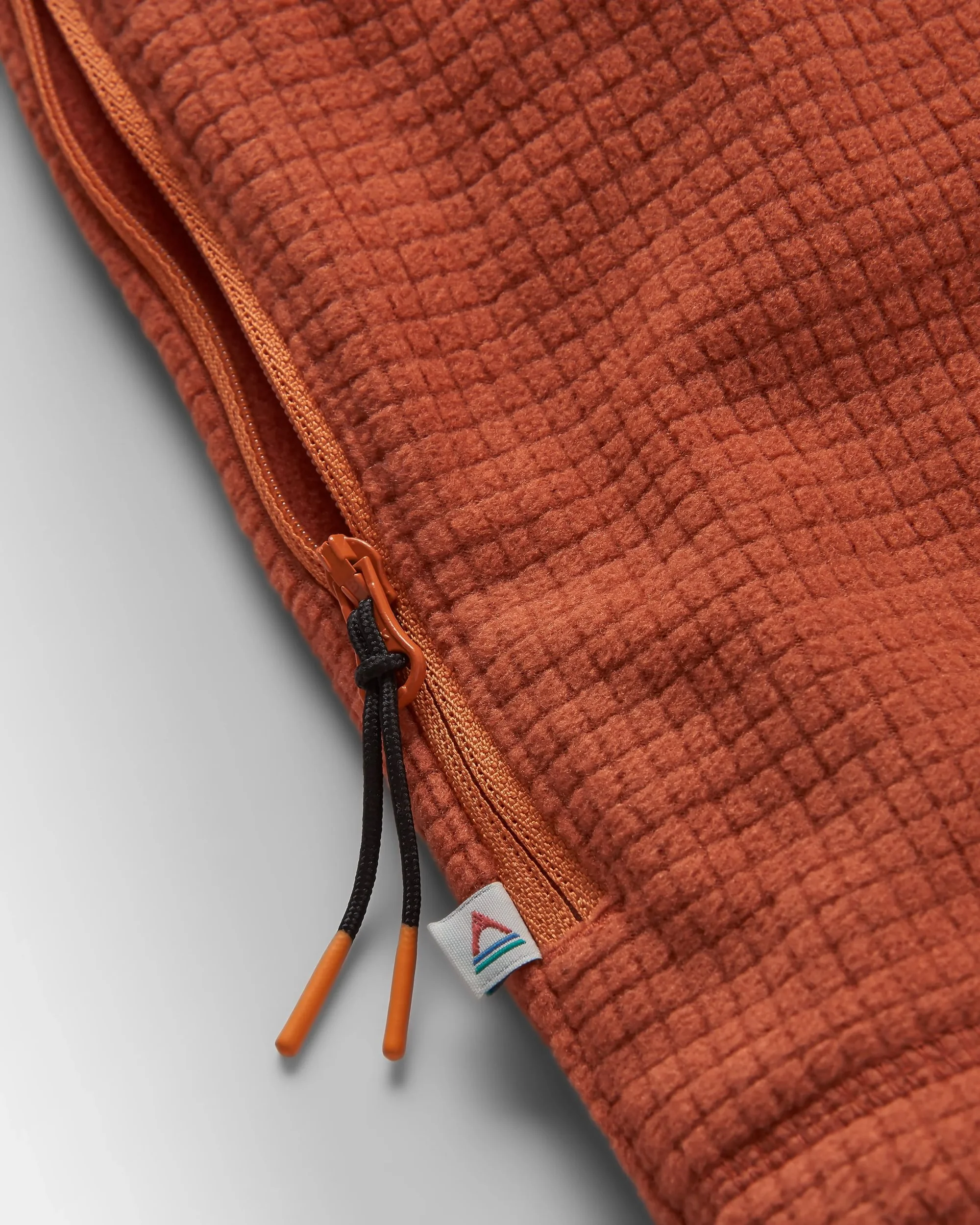 Point Grid Polar Fleece Hoodie - Baked Clay - Image 7