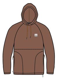 Point Grid Polar Fleece Hoodie - Baked Clay - Image 8