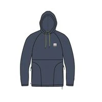 Point Grid Polar Fleece Hoodie - Dark Denim - Image 9