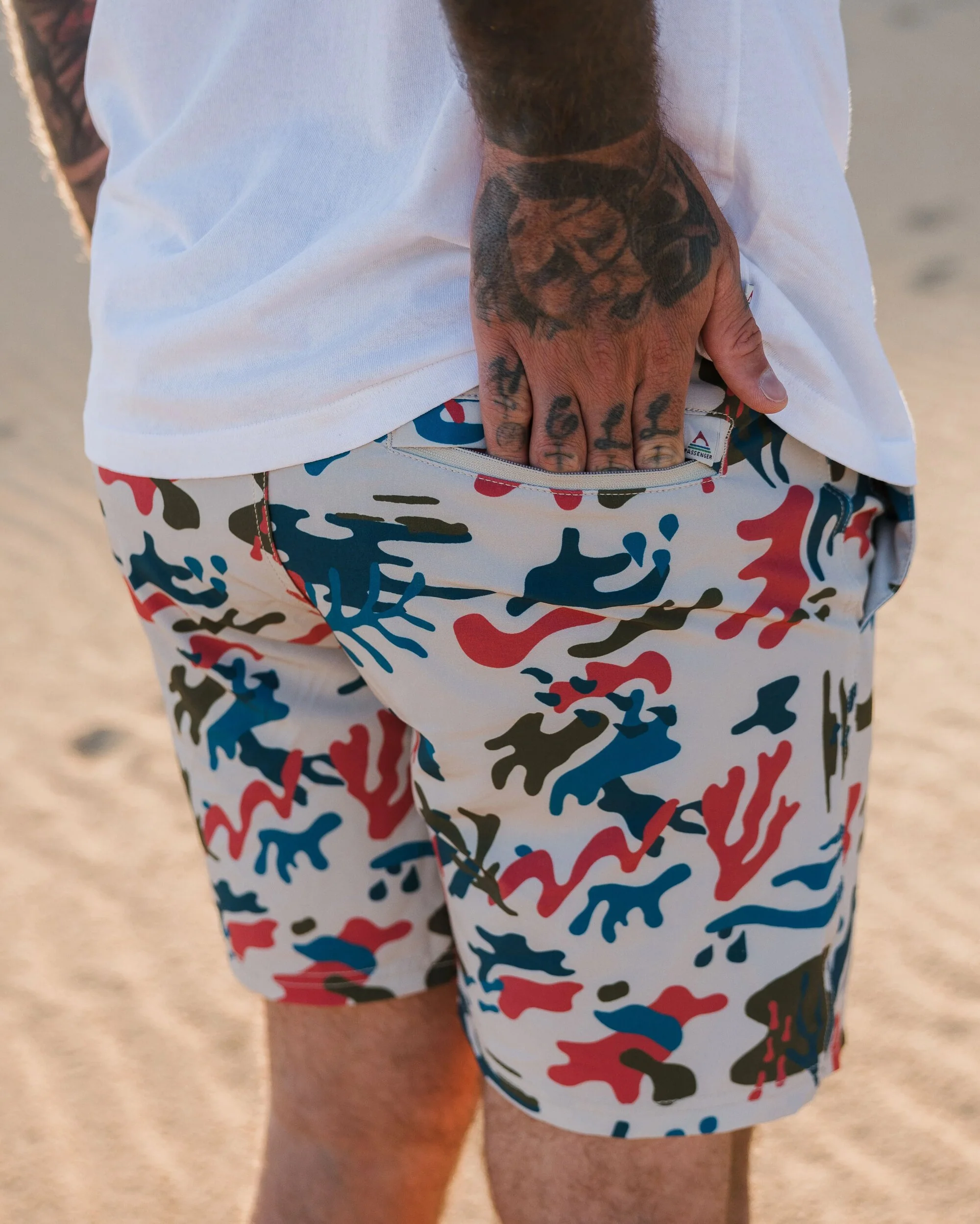Porto All Purpose Swim Short - Seaweed Camo Pebble Grey - Image 4