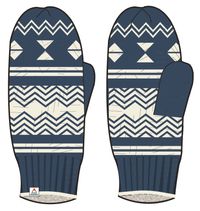 Powder Fleece Lined Acrylic Mittens - Rich Navy - Image 10