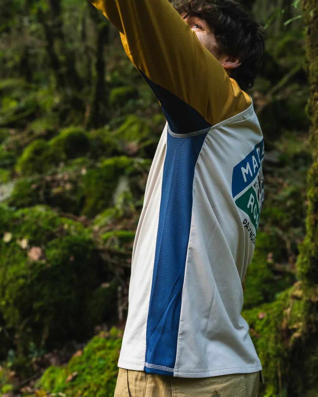 Range Active LS T-shirt - Dusty Ochre/ Vintage White - Image 5