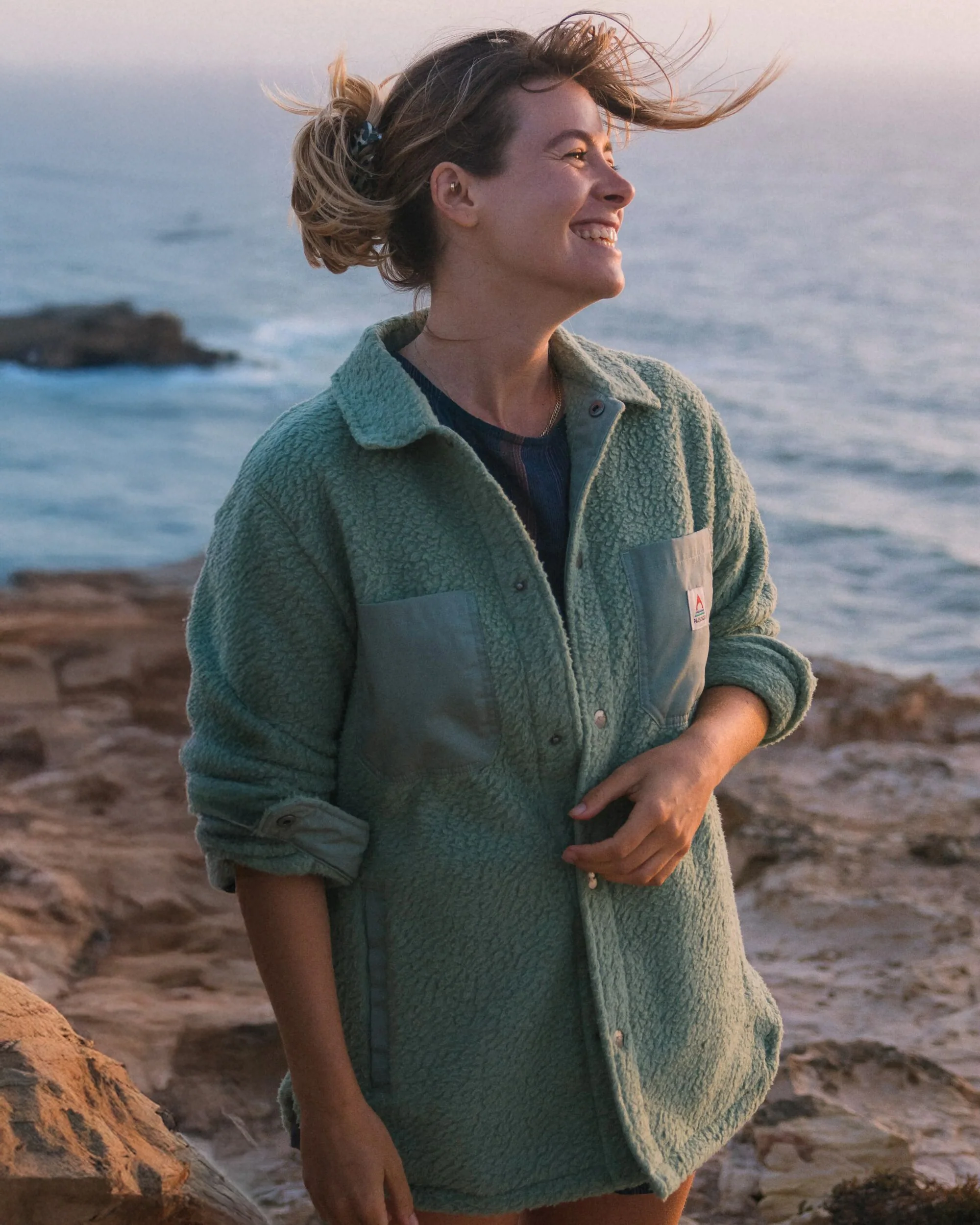 Rappel Sherpa Oversized Shirt - Pistachio - Image 5