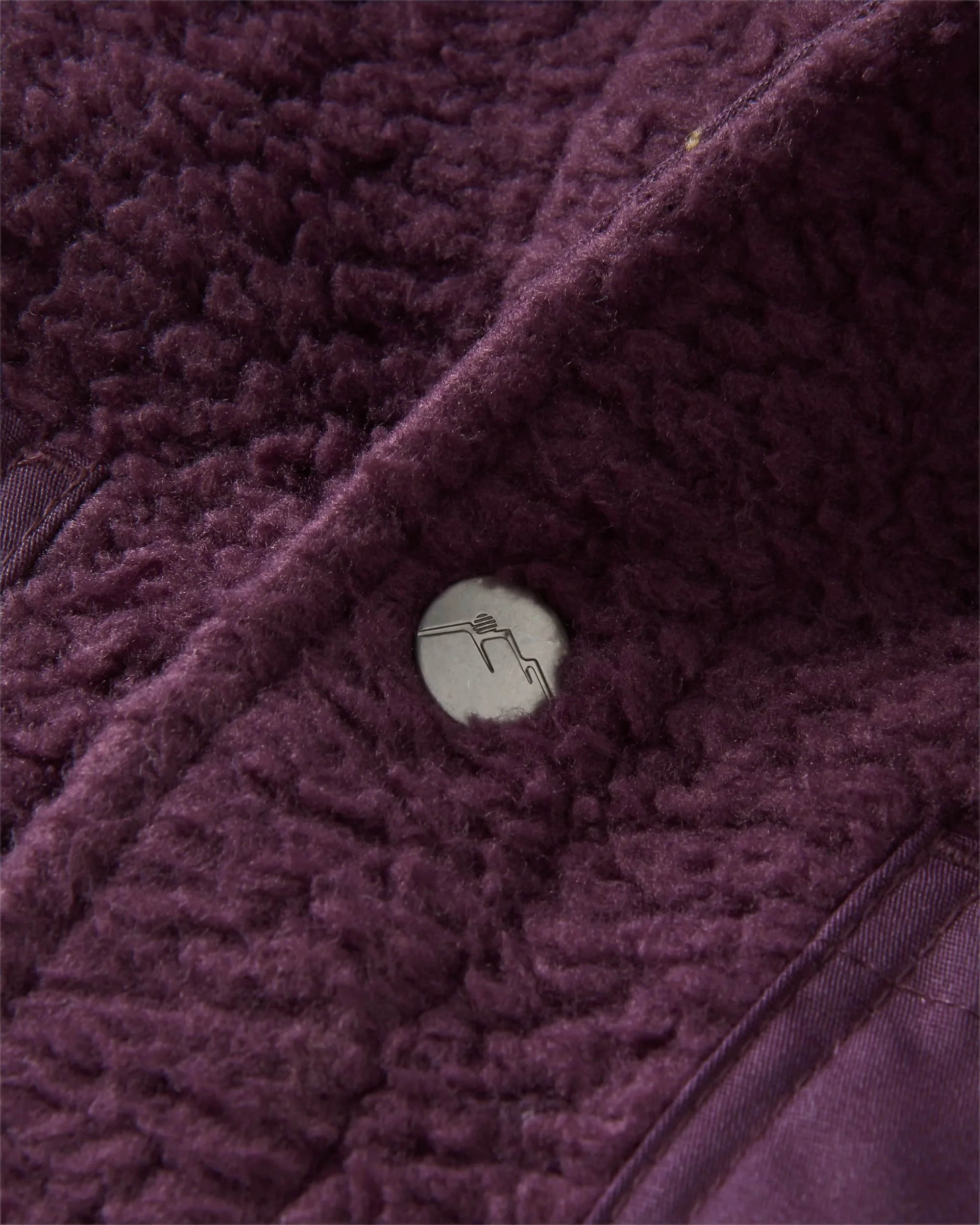 Rappel Sherpa Oversized Shirt - Deep Plum - Image 4