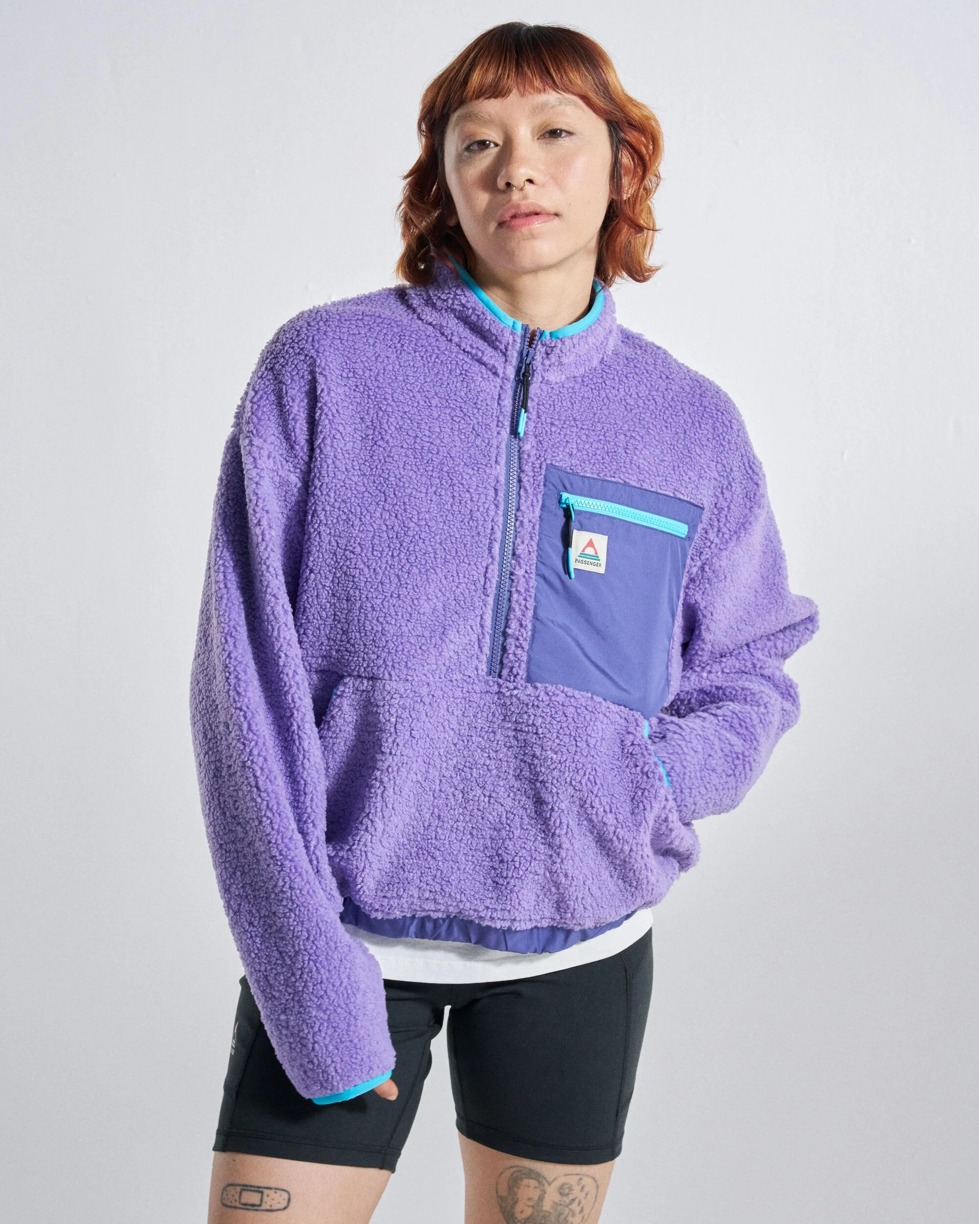 Ravi Sherpa Fleece - Retro Purple - Image 6