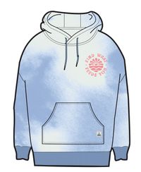 Rediscover Printed Hoodie - Tie Dye Cornflower - Image 7