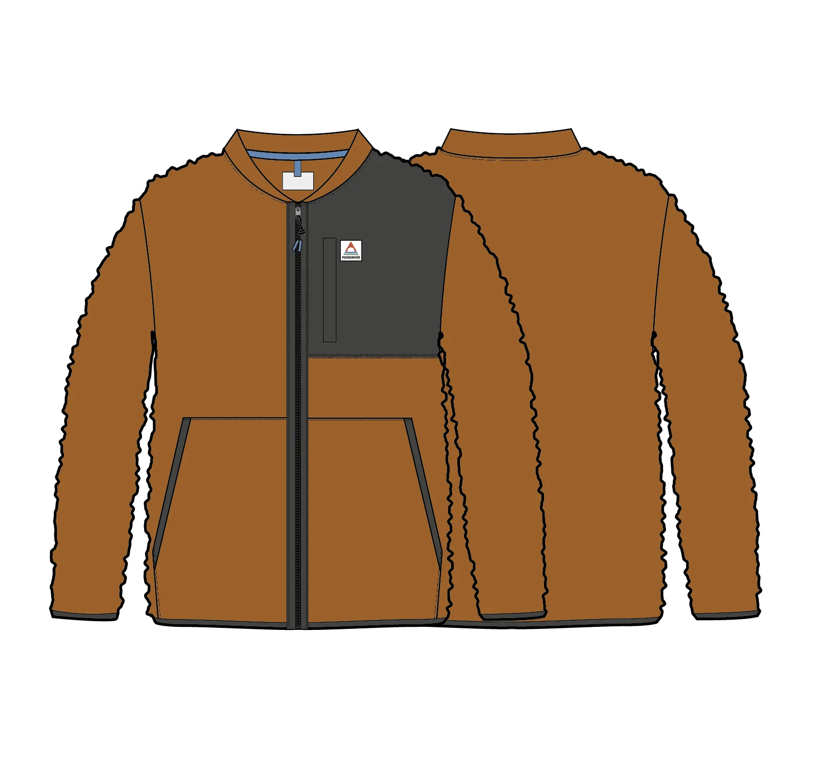 Reconnect Sherpa Fleece - Retro Orange - Image 10
