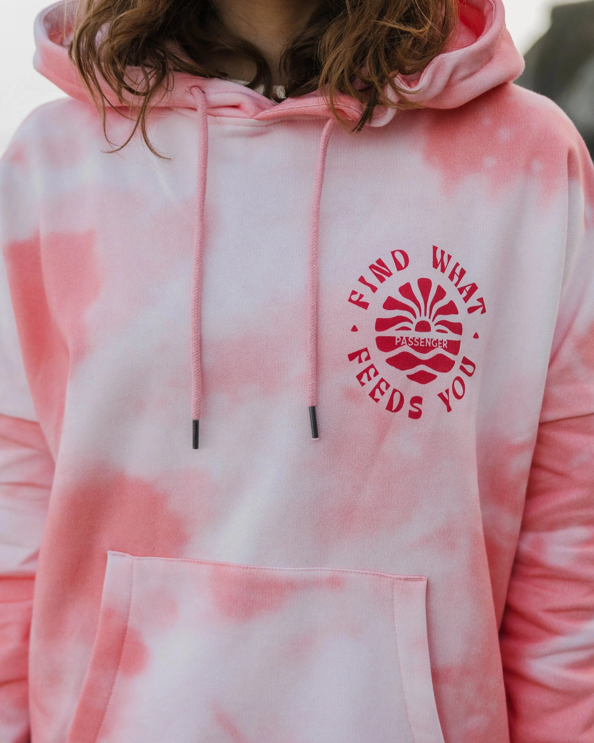 Rediscover Printed Hoodie - Tie Dye Shell Pink - Image 3
