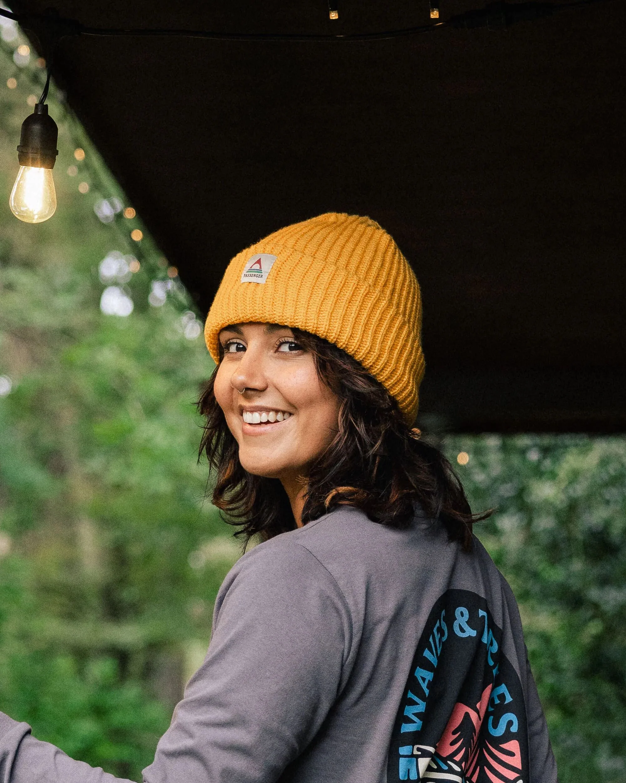 Beechwood Fleece Lined Beanie - Mustard Gold - Image 2