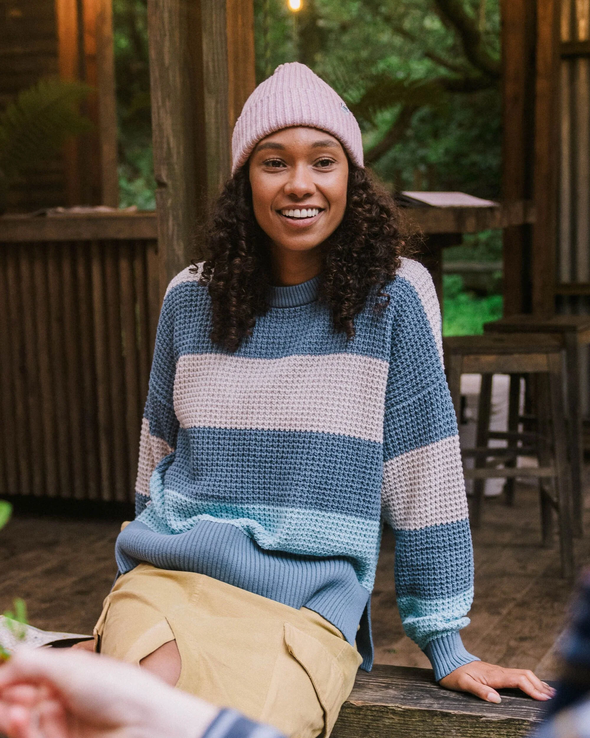 Reflection Stripey Jumper - Stormy Blue/Retro Blue - Image 4