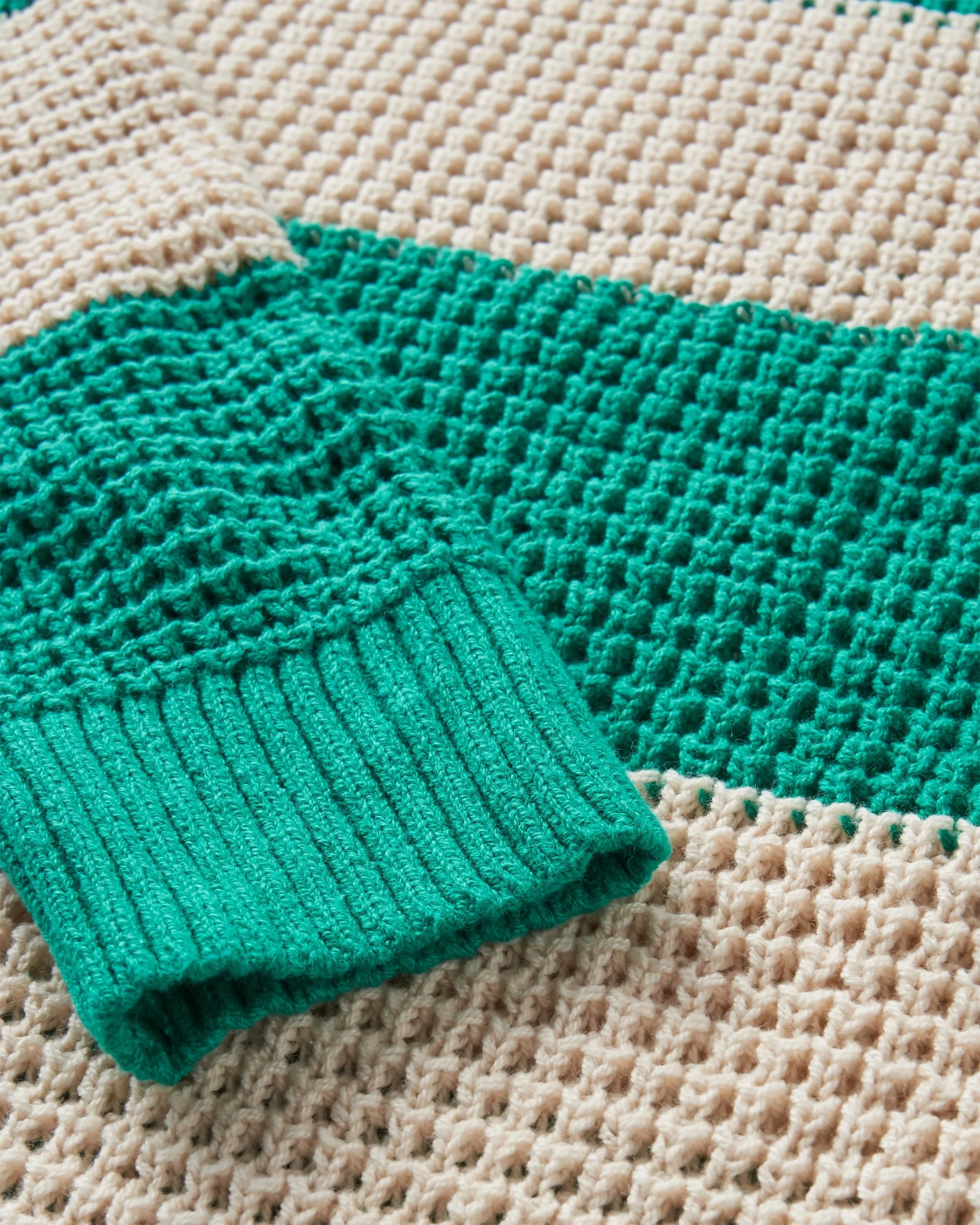 Reflection Stripey Jumper - Vintage White/Greenlake Stripe - Image 7