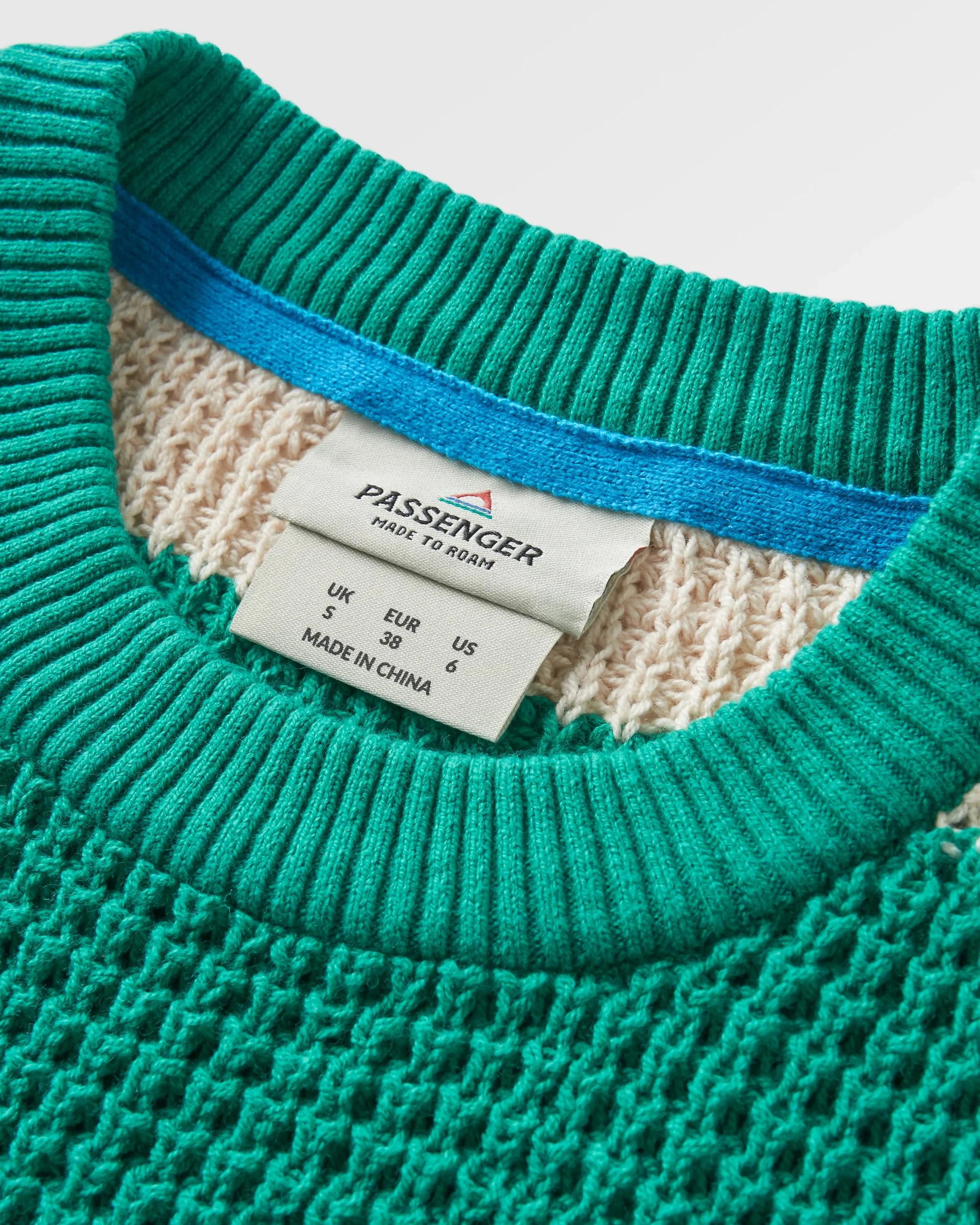 Reflection Stripey Jumper - Vintage White/Greenlake Stripe - Image 9