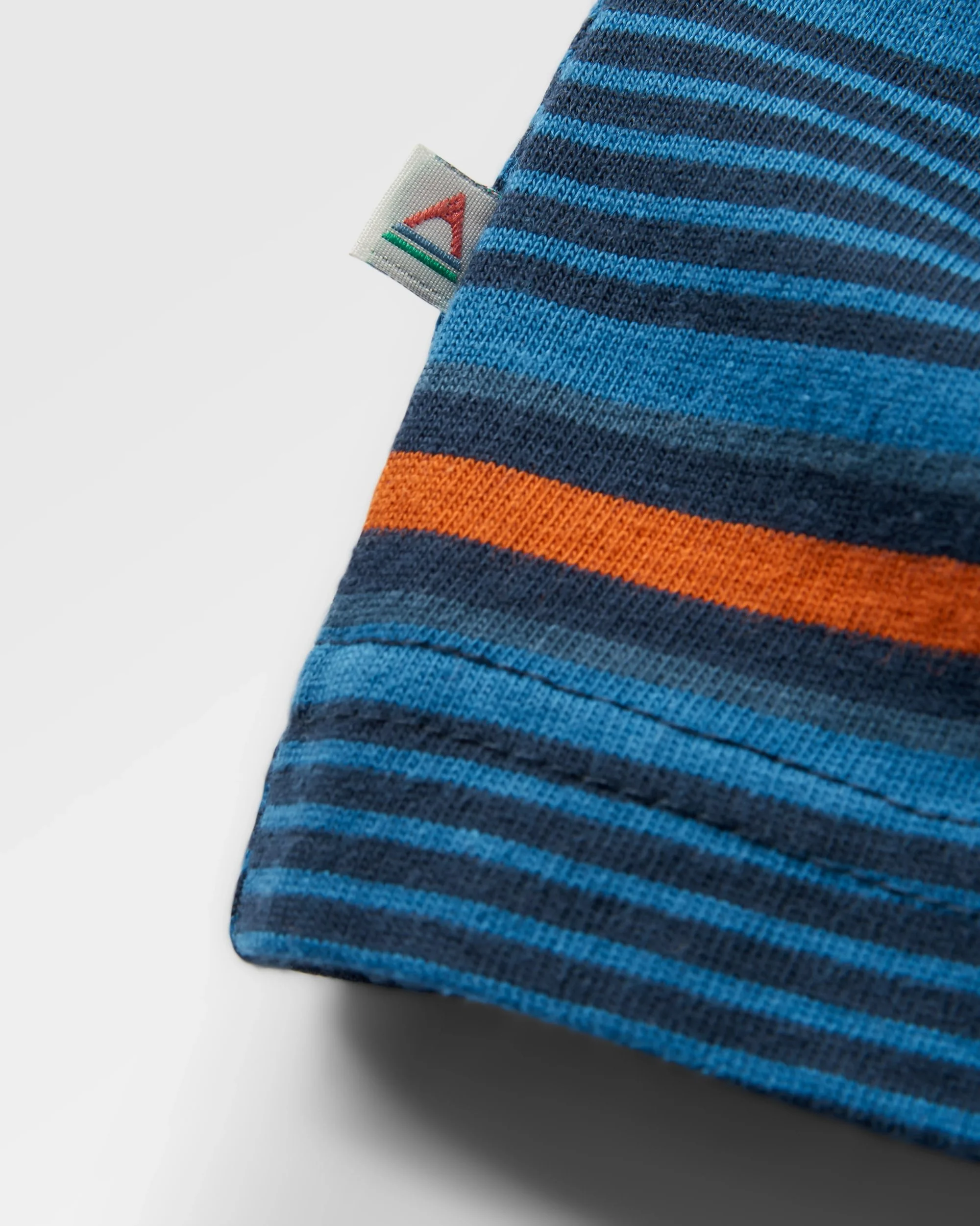 Retro Relaxed Fit T-Shirt - Azure Blue Multi Stripe - Image 5